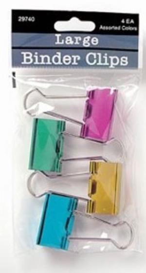 BINDER CLIPS 1 1/4" ASSORTED 29740