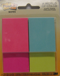 Post-It 4 Pk Neon 59018