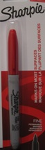 Marker Fine Red Sharpie 30102