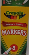 Marker Crayola Fine Tip 8Pk