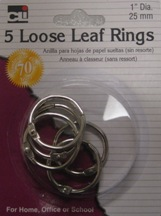 Looseleaf Ring 1" 5Pk 65016