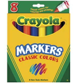 MARKERS CLASSIC BROAD CRAYOLA 8PK