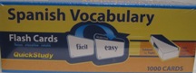 SPANISH VOCABULARY FLASH CARDS
