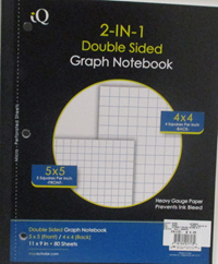 Notebook Wireless 4X4/5X5 80 Sheet Graph Paper