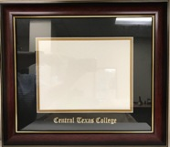 DIPLOMA FRAME SINGLE CHERRY MATTE GOLD TRIM MATTE