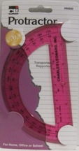 PROTRACTOR PLASTIC asst colors 80600