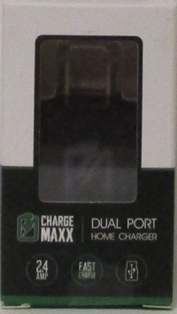 Charger Wall Dual Port Blk 00681