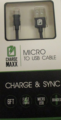 Cable Micro Android 6' Blk
