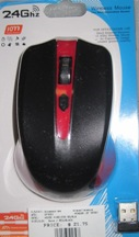 Mouse Wireless Rd/Blk