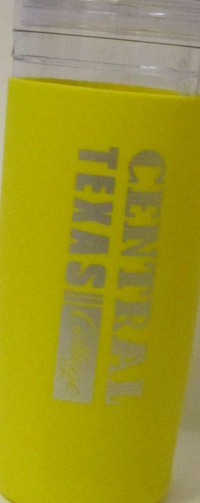 32oz TUMBLER W/SILICONE SLEEVE, STRAW & CLEANING BRUSH (yellow)