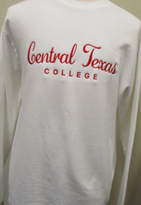 Crew Sweatshirt Emb White