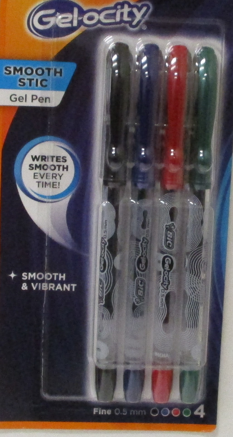 Bic Extra Smooth 4 Pk Gel Pens .7Mm 20134 (SKU 105798001028)