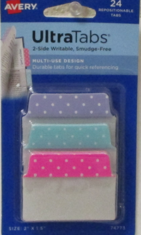 AVERY ULTRATABS 24CT POLKADOT 74773