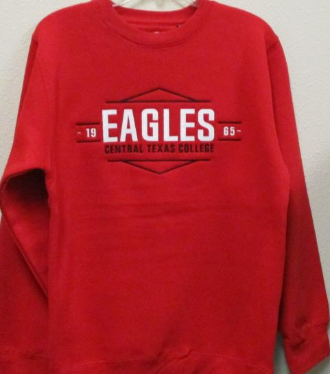 Red Crewneck W/ Eagles Emb (SKU 105839131014)