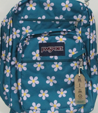 Backpack Big Student Precious Petals Grn 85012