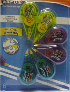 Wite Out Mini Correction Tape 6 Ct