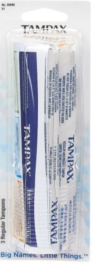 TAMPAX 3 PK REG.TAMPONS