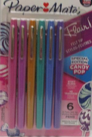 Pen Flair Point Candy Pop 6Ct