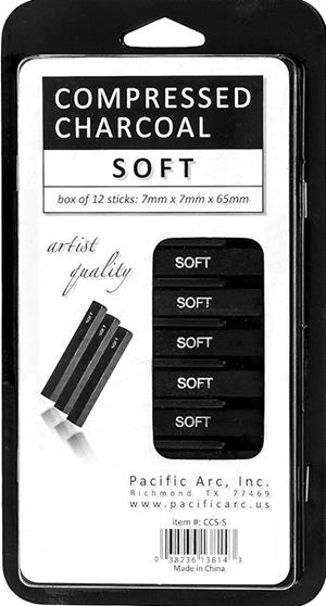 CHARCOAL STICKS COMPRESSED BOX OF 12  6147