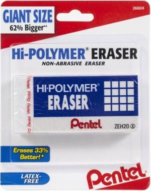 ERASER GIANT SIZE HI-POLYMER PENTEL 26605