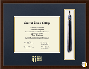 FRAME DIPLOMA GOLD EMBOSSED NAVY  W/TASSEL CORD0470002