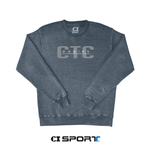 Super soft simple CTC embroidered crew neck.